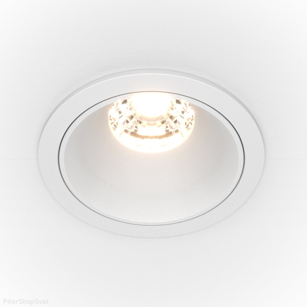 Белый встраиваемый светильник 10Вт 3000К «Alfa LED» DL043-01-10W3K-RD-W