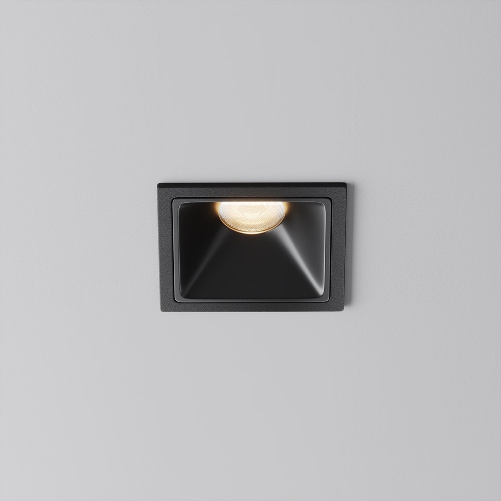 Квадратный встраиваемый поворотный светильник 3000K 10Вт 60° «Alfa LED» DL043-01-10W3K-SQ-B-1