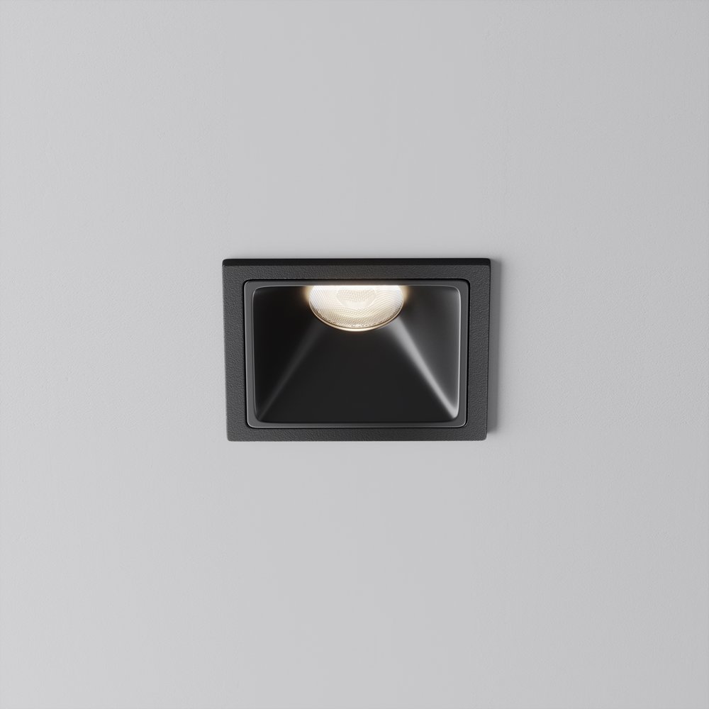 Квадратный встраиваемый светильник 4000K 10Вт 60° «Alfa LED» DL043-01-10W4K-SQ-B-1