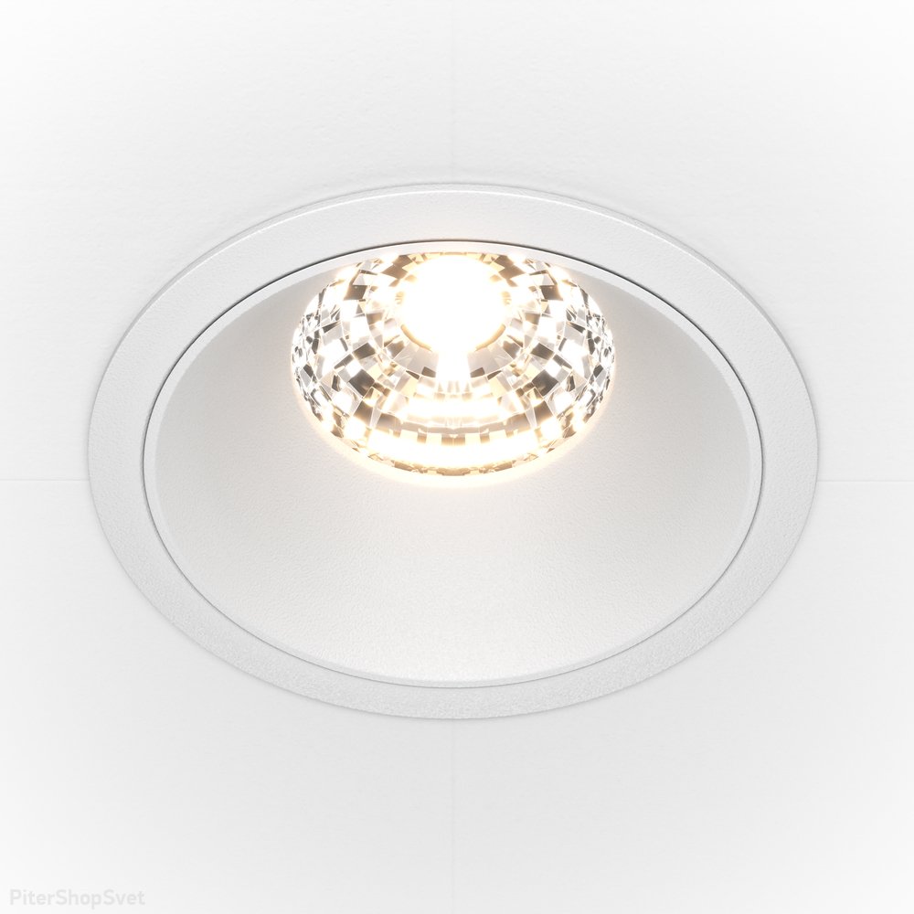 Встраиваемый белый светильник 15Вт 3000К «Alfa LED» DL043-01-15W3K-RD-W