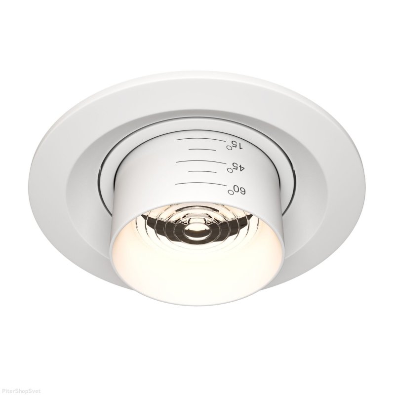 Встраиваемый поворотный выдвижной светильник 7Вт 4000К белый с регулируемым углом рассеивания «Elem» DL052-L7W4K