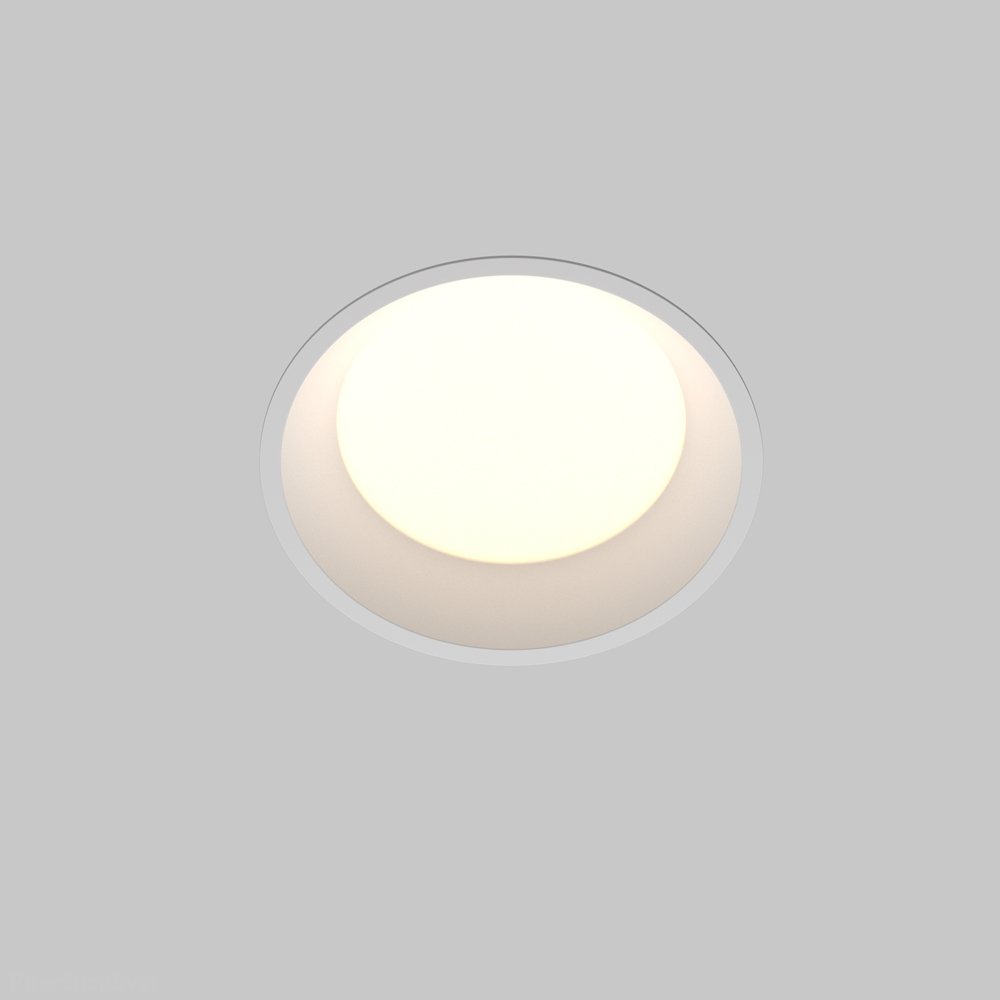 Белый круглый встраиваемый светильник 3000-4000-6000K 12W 100° IP44 «Okno» DL055-12W3-4-6K-W