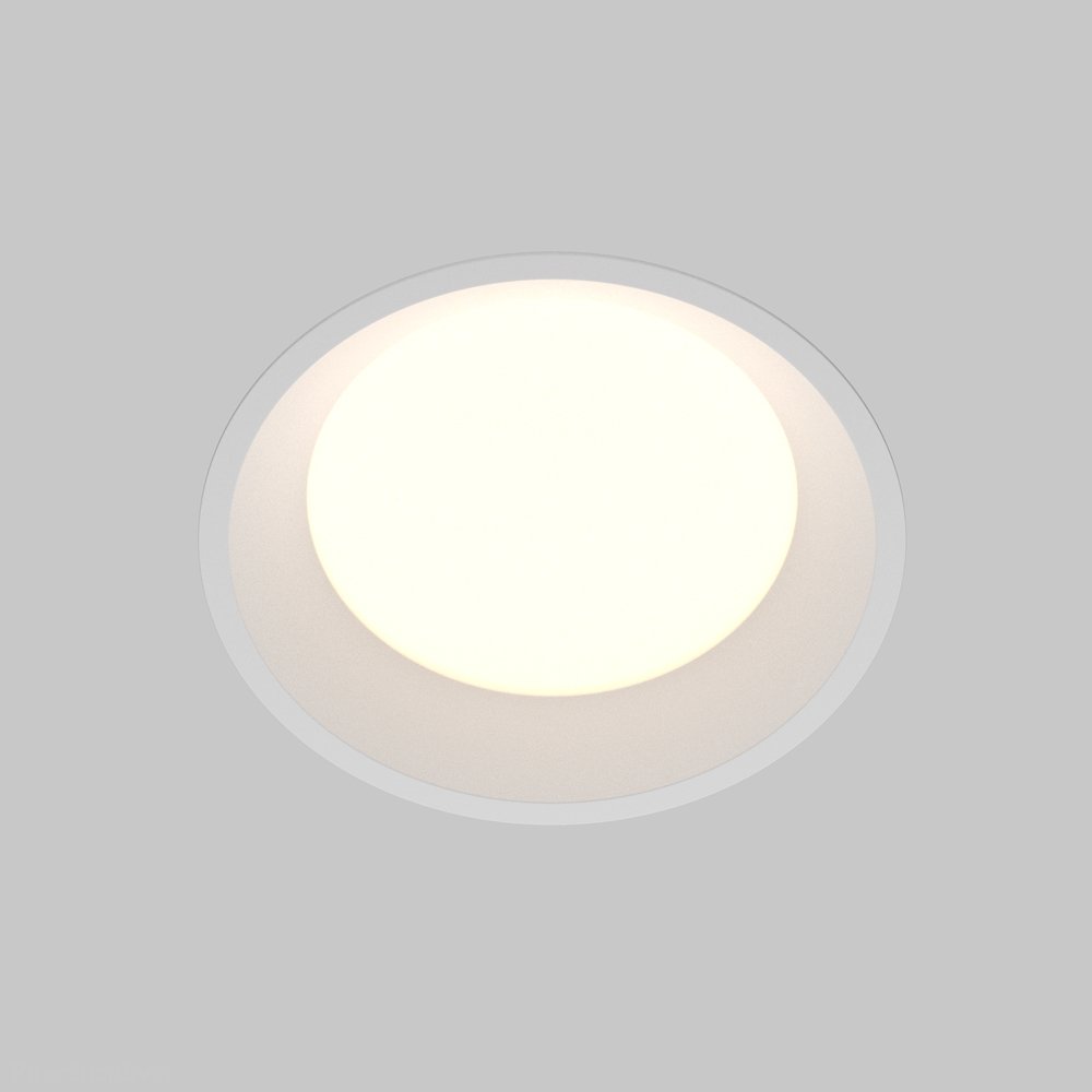 Белый круглый встраиваемый светильник 3000-4000-6000K 18W 100° IP44 «Okno» DL055-18W3-4-6K-W