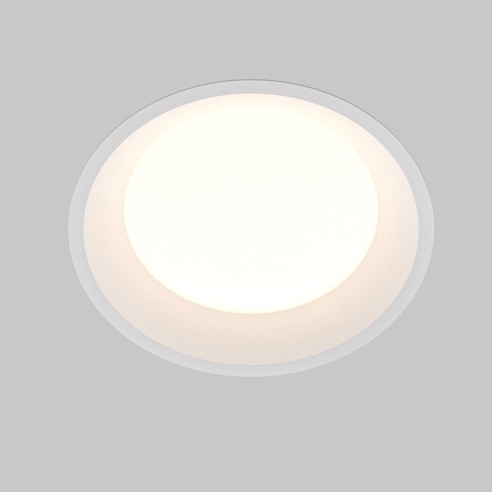 Белый круглый встраиваемый светильник 3000-4000-6000K 24W 100° IP44 «Okno» DL055-24W3-4-6K-W