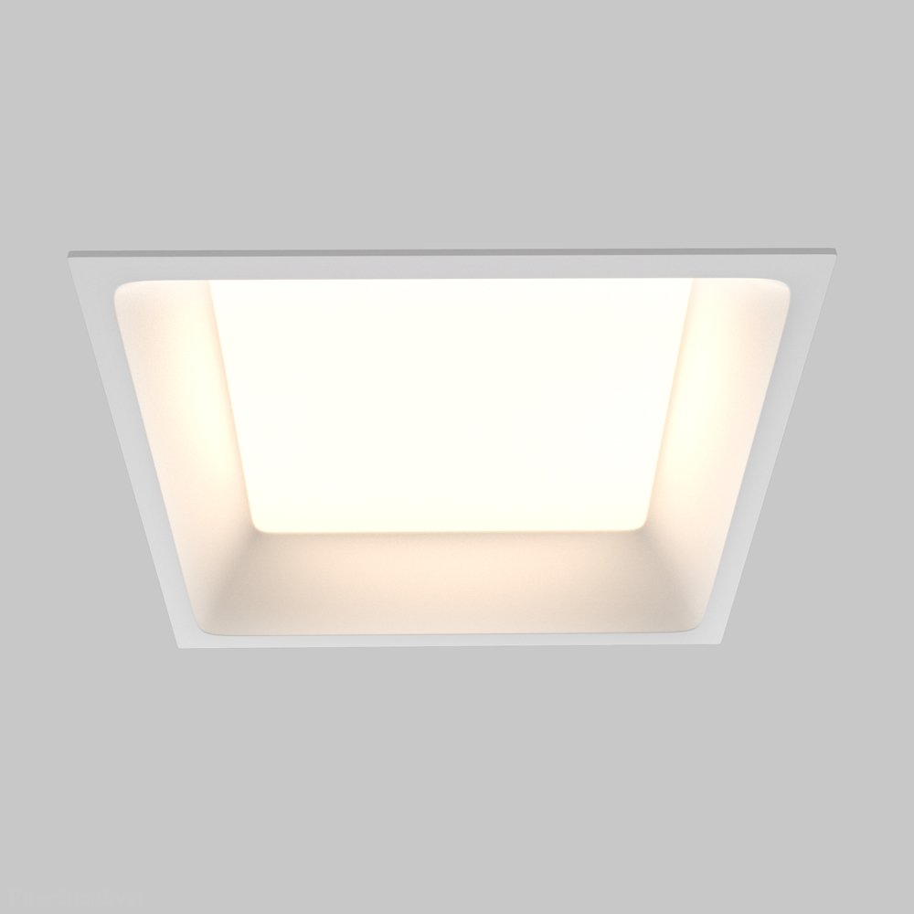Белый встраиваемый квадратный светильник 3000-4000-6000K 18W 100° IP44 «Okno» DL056-18W3-4-6K-W