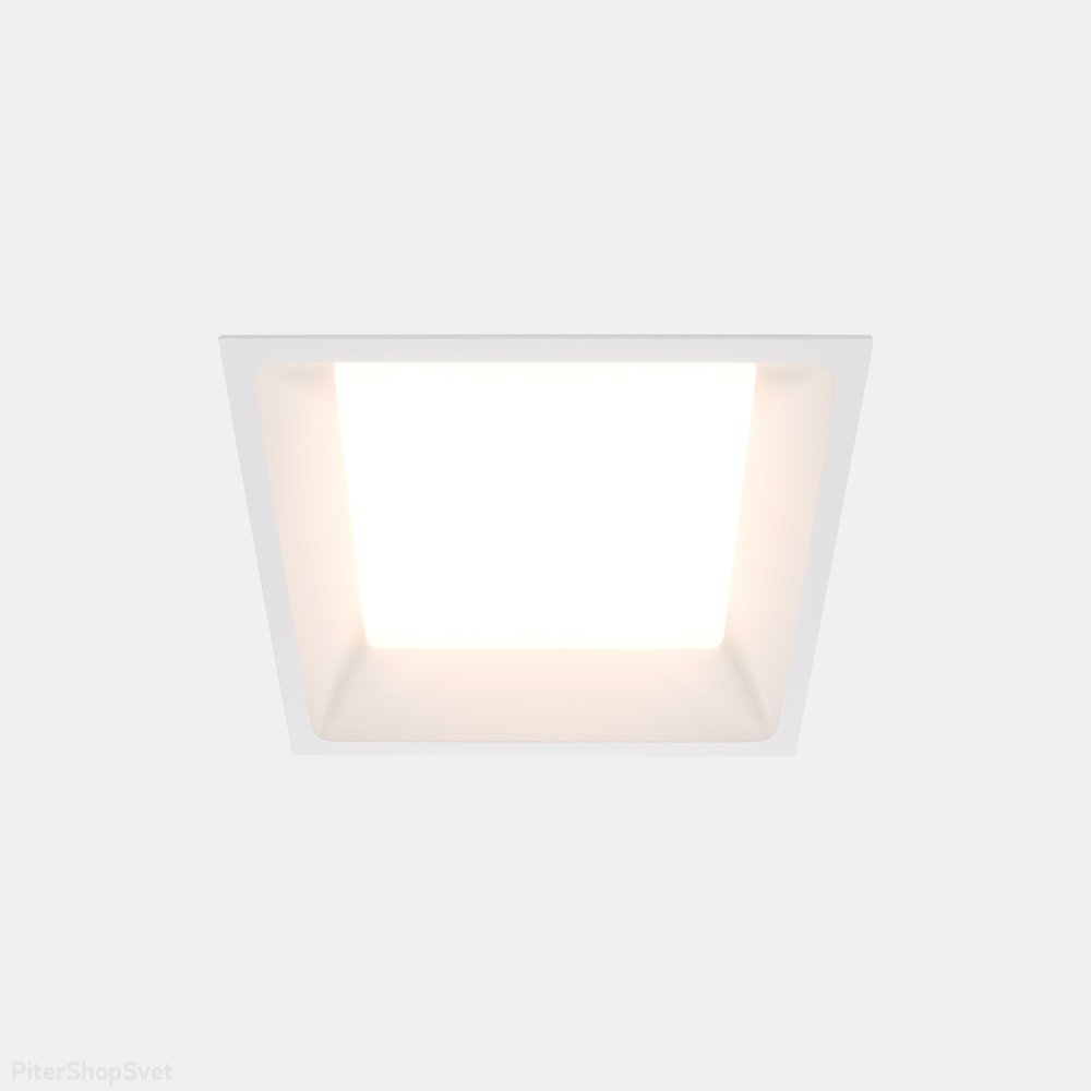 Белый встраиваемый квадратный светильник 18Вт 4000К IP44 «Okno» DL056-18W4K-W