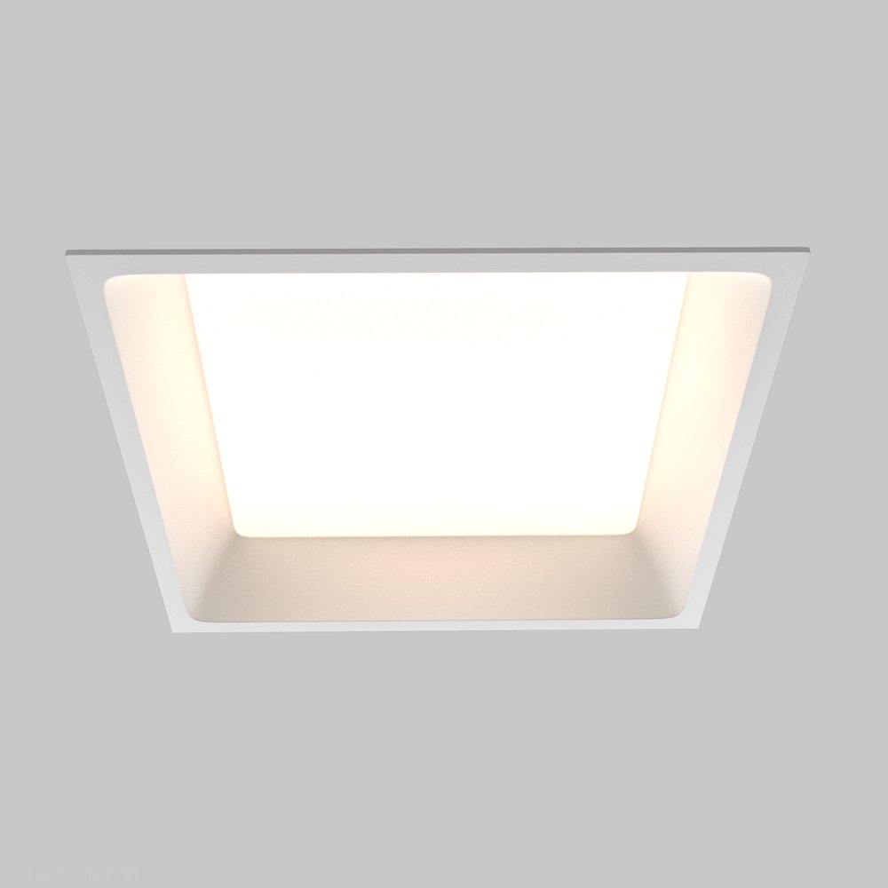 Белый встраиваемый квадратный светильник 24Вт 3000-4000-6000К IP44 «Okno» DL056-24W3-4-6K-W