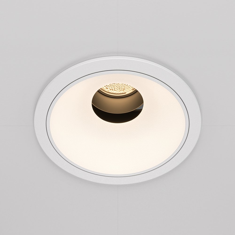 Белый круглый встраиваемый светильник 10Вт 3000К «Wise» DL057-10W3K-W