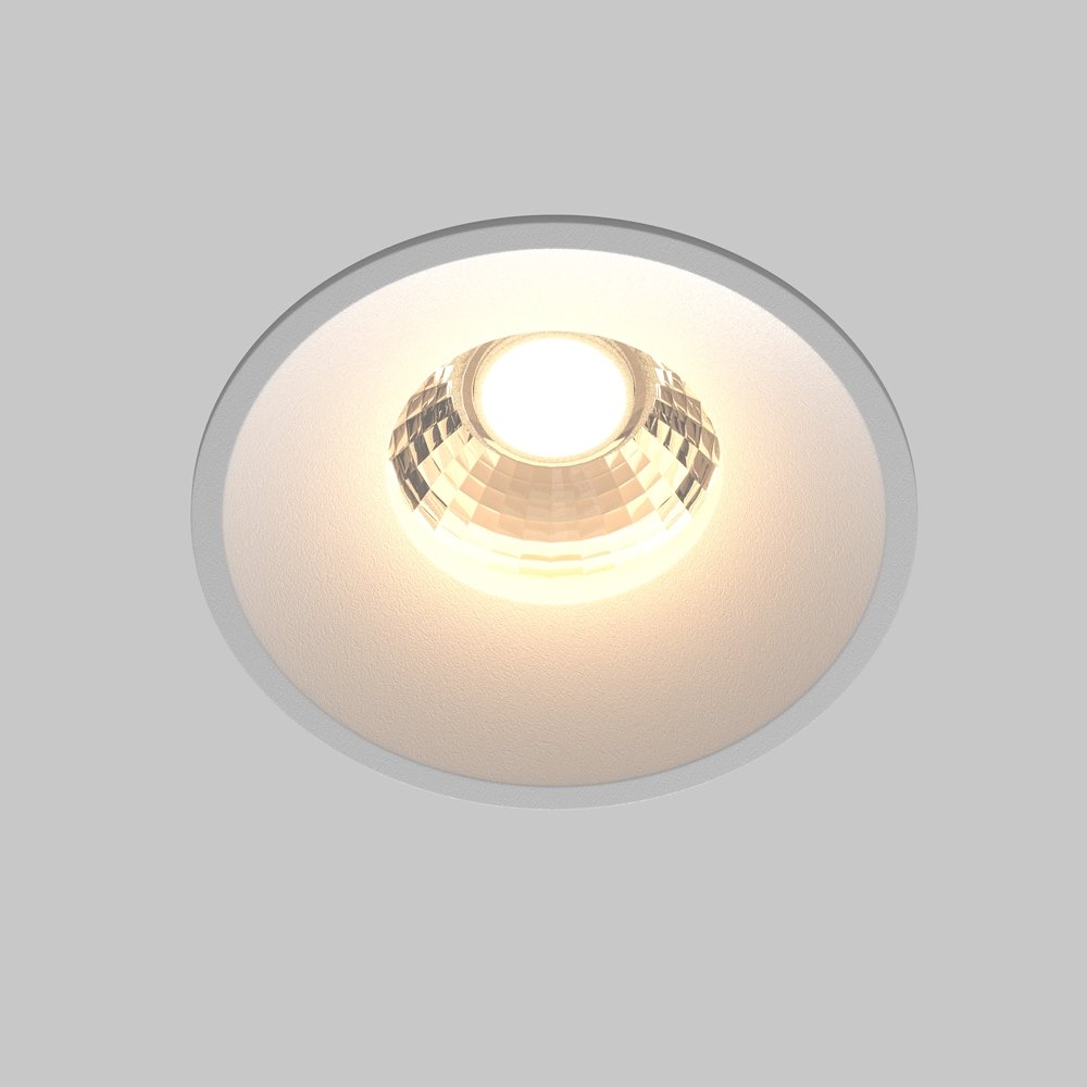 Белый круглый встраиваемый светильник 12Вт 3000К «Round» DL058-12W3K-W