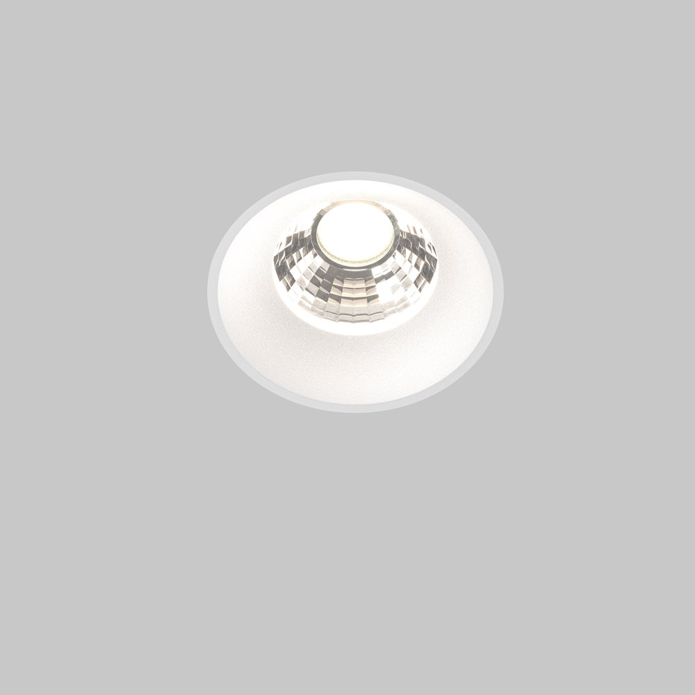 Белый встраиваемый светильник под шпаклёвку 12Вт 4000К 60° «Round» DL058-12W4K-TRS-W