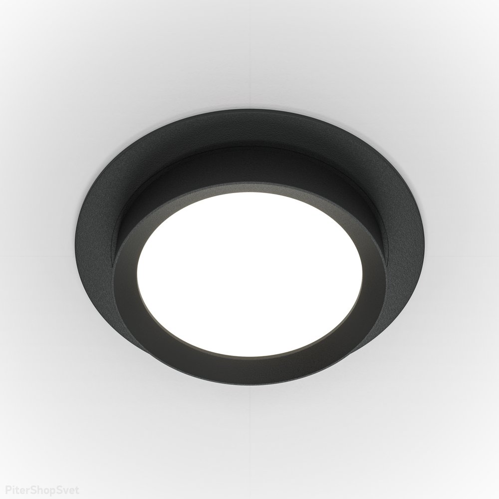 Встраиваемый светильник чёрный «Hoop» DL086-GX53-RD-B