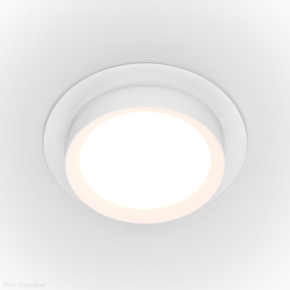Встраиваемый светильник белый «Hoop» DL086-GX53-RD-W