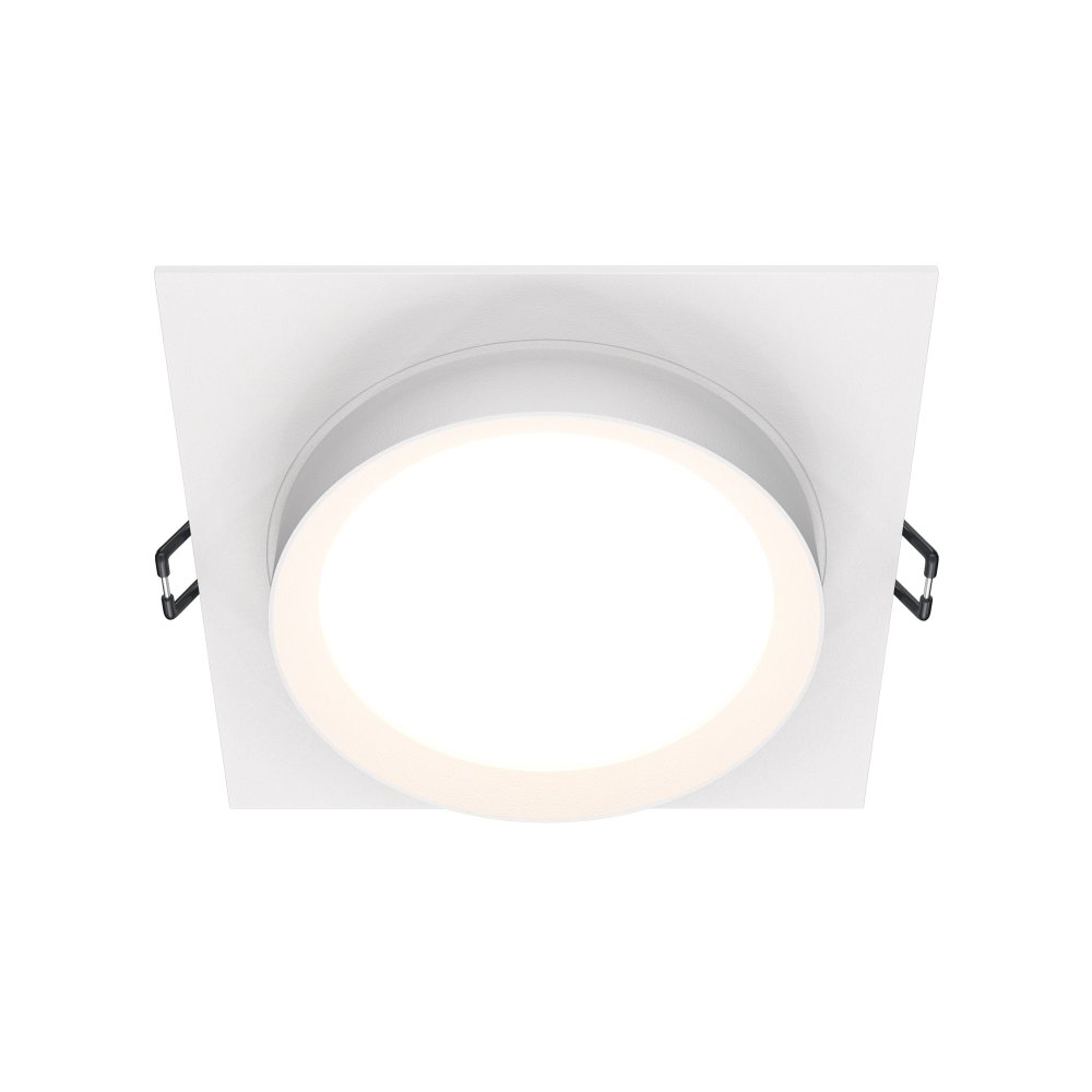 Квадратный встраиваемый светильник белый «Hoop» DL086-GX53-SQ-W