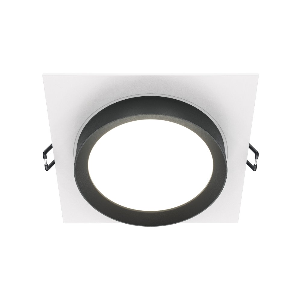 Встраиваемый светильник чёрно-белый «Hoop» DL086-GX53-SQ-WB