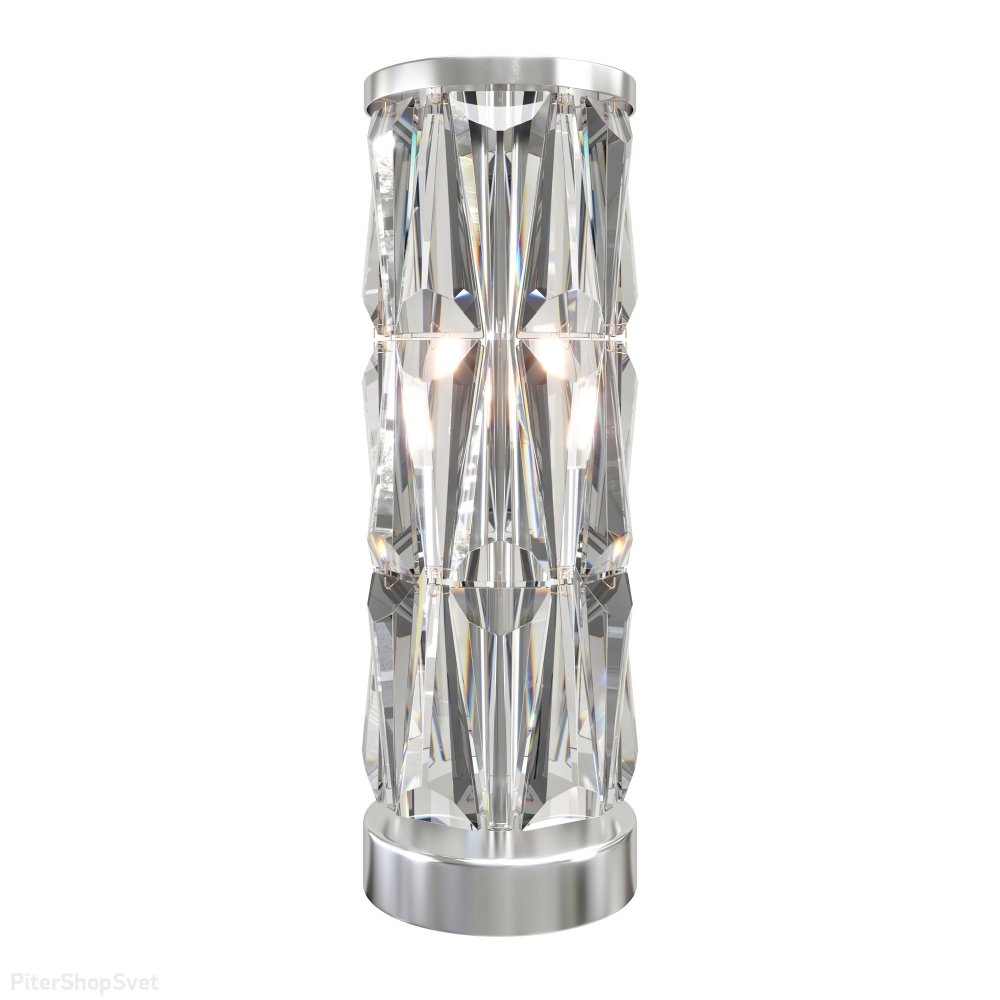 Настольная лампа хром хрустальное стекло «Puntes» MOD043TL-02CH