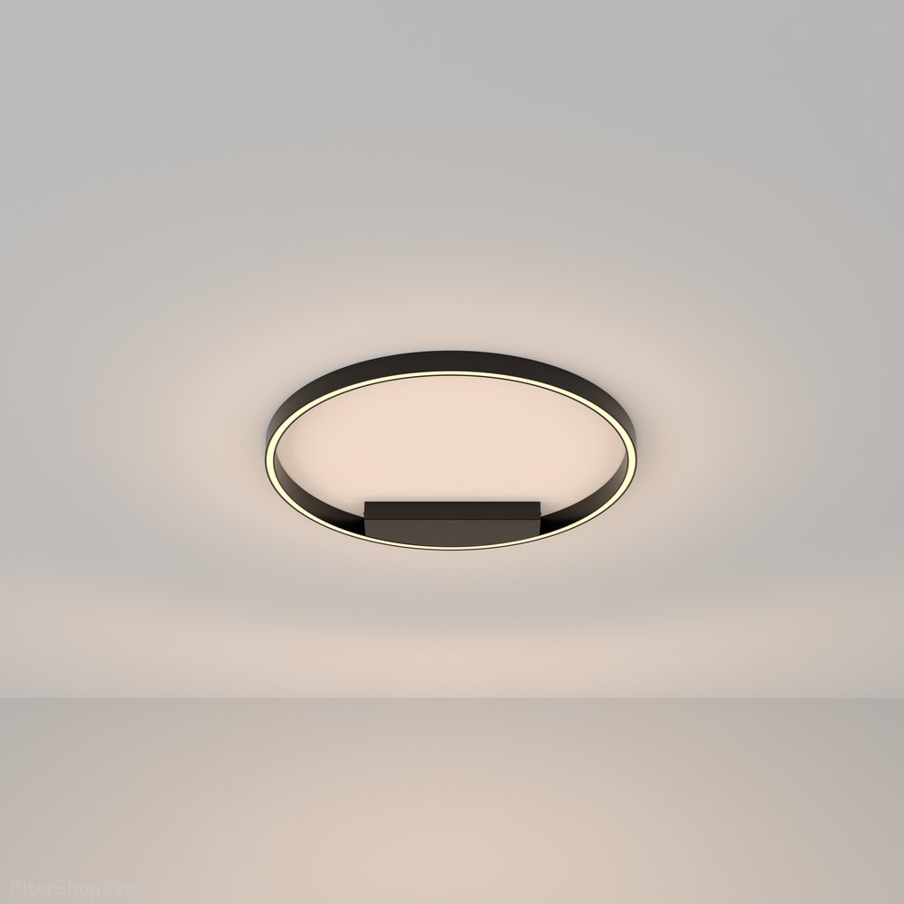 Потолочный светильник кольцо 60см 37Вт 3000К чёрный «Rim» MOD058CL-L35B3K
