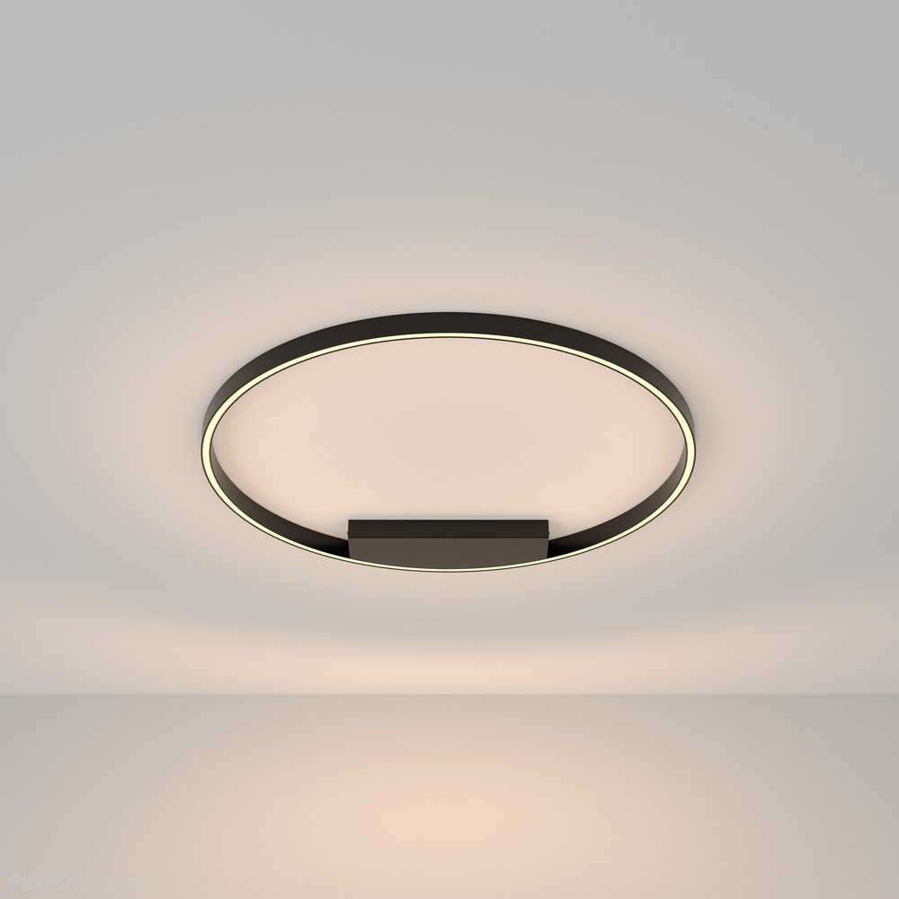 Потолочный светильник кольцо 80см 50Вт 3000К чёрный «Rim» MOD058CL-L50B3K