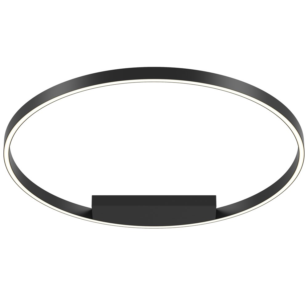 80см чёрная потолочная люстра кольцо «Rim» MOD058CL-L50BK