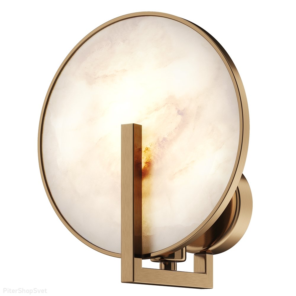 Круглый настенный светильник подсветка из камня «Marmo» MOD099WL-01G2