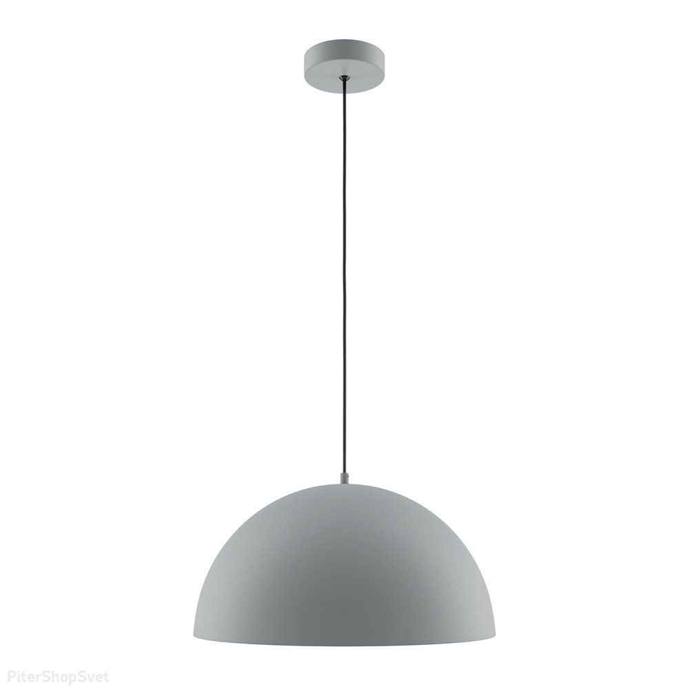 Серый купольный подвесной светильник из металла «Basic colors» MOD168PL-01GR