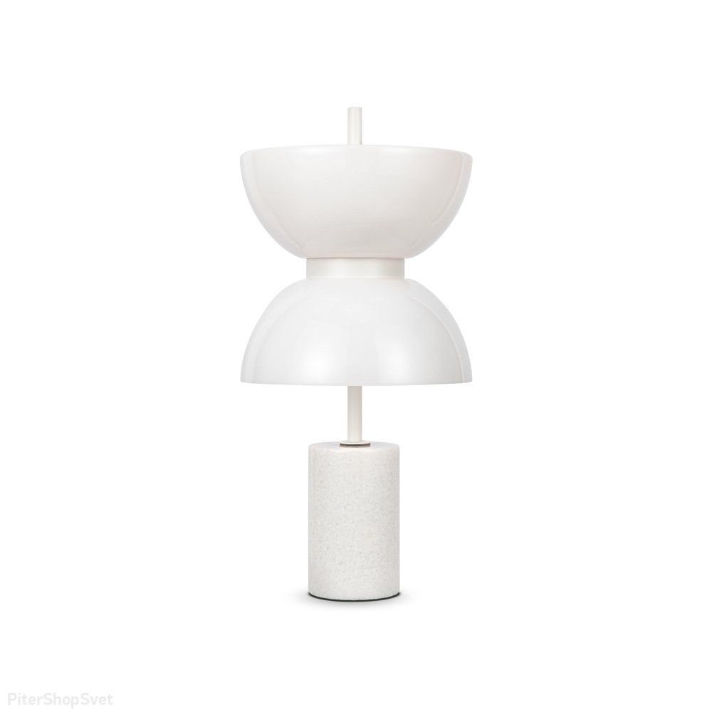 Белая настольная лампа с мраморным основанием «Memory» MOD178TL-L11W3K