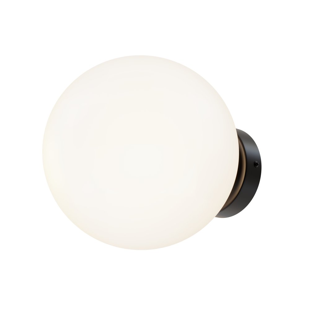 Настенно-потолочный светильник шар D20см, чёрный/белый «Basic form» MOD321WL-01B1