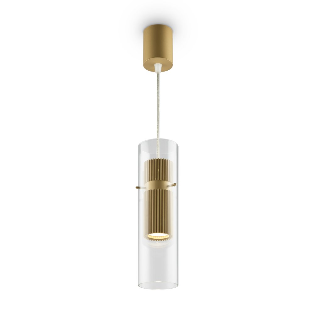 Подвесной светильник цилиндр золотого цвета «Dynamics» MOD326PL-01MG