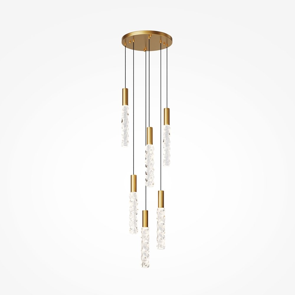 Светильник с хрустальными подвесами на круглом основании 17Вт 3000К «Selemo» MOD328PL-L18BS3K