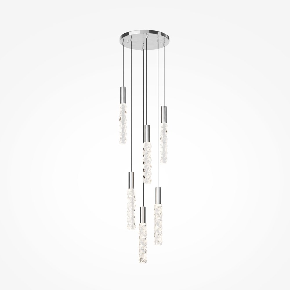 Светильник с хрустальными подвесами на круглом основании 17Вт 3000К «Selemo» MOD328PL-L18CH3K