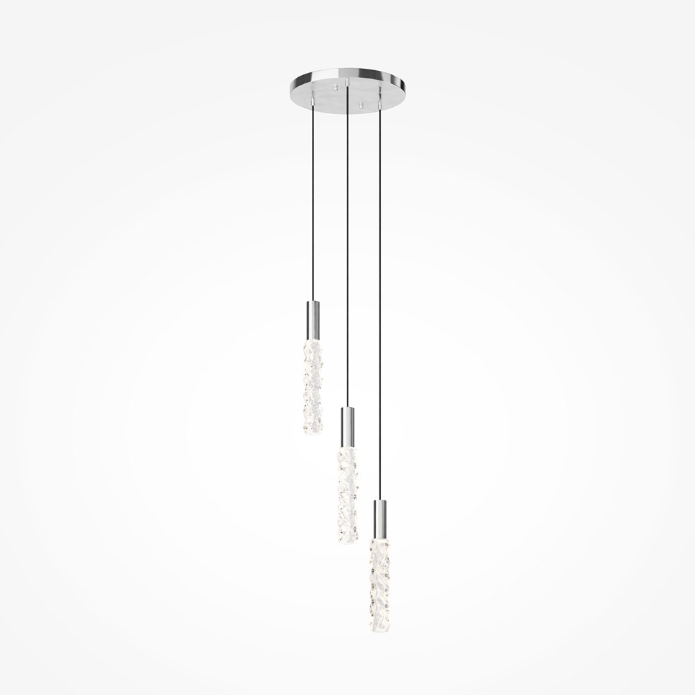 Светильник с хрустальными подвесами на круглом основании 9Вт 3000К «Selemo» MOD328PL-L9CH3K