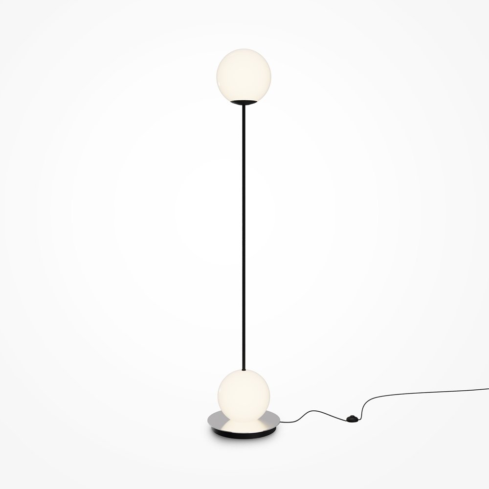 Напольный торшер с плафонами шар 20см 20Вт 3000К «Twins» MOD427FL-L20B3K