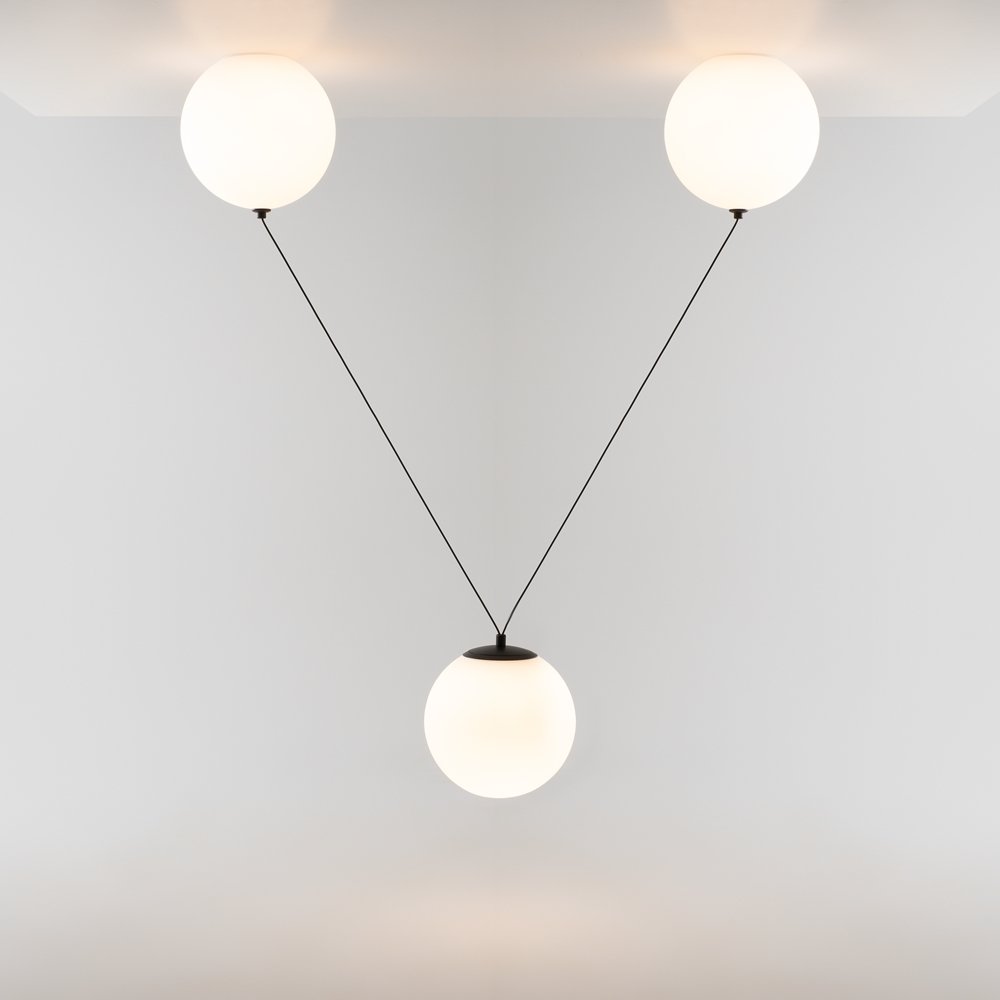 Подвесной светильник с 3 шарами по 20см 26Вт 3000К «Twins» MOD427PL-L30B3K