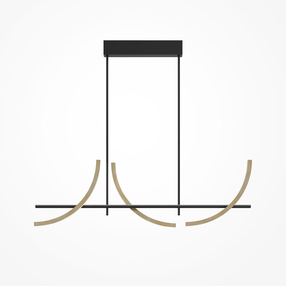 Люстра на штангах с поворотными дугами «Wabi» MOD428PL-L20BK