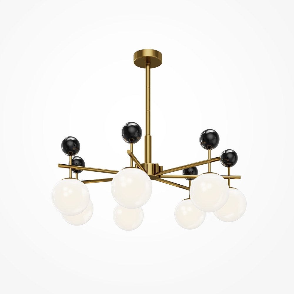 Люстра на штанге с плафонами шар «Museo» MOD436PL-07BS