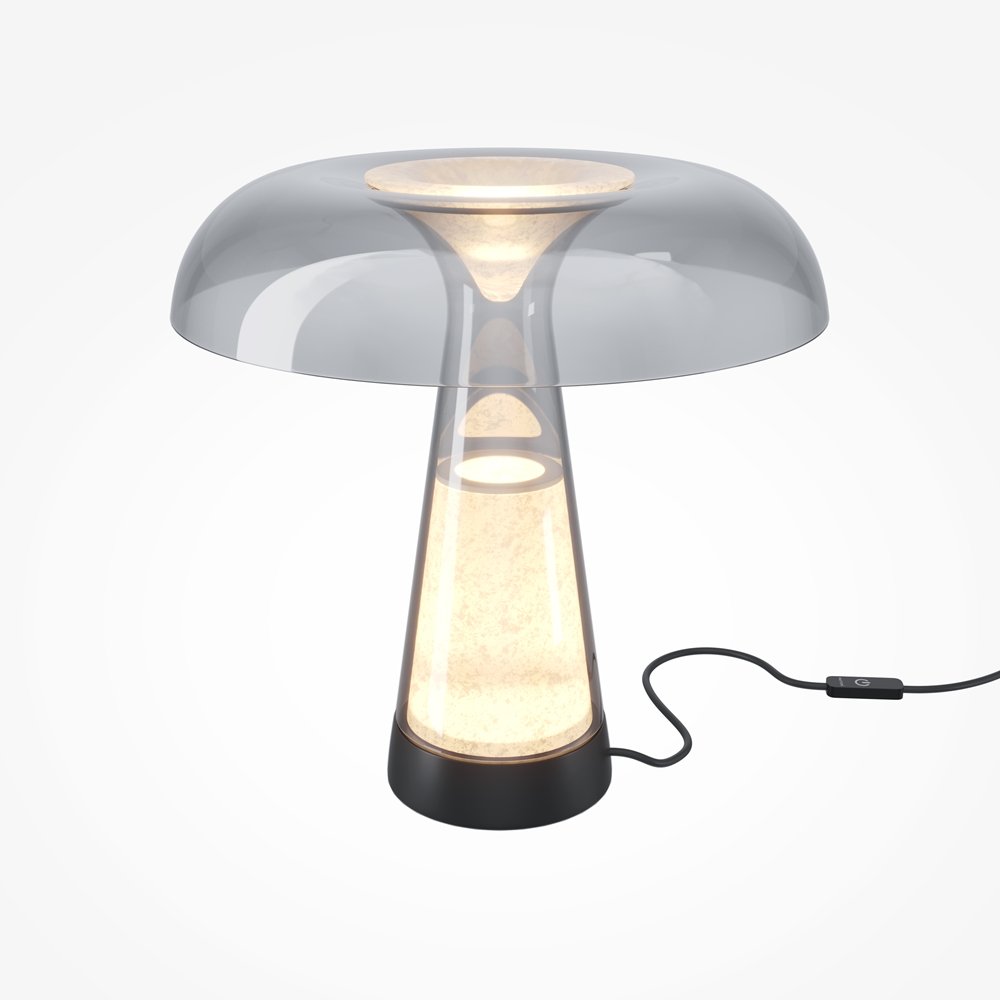 Стеклянная декоративная настольная лампа «Artefact» MOD484TL-L8BK