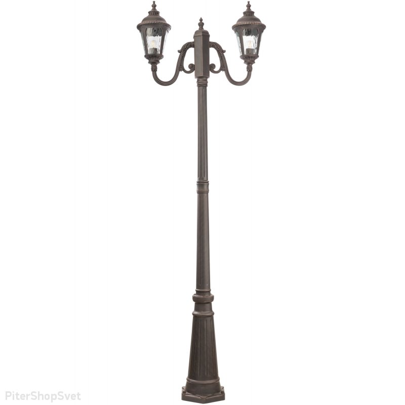 Уличный фонарный столб на 2 рожка «Goiri» O028FL-03BZ