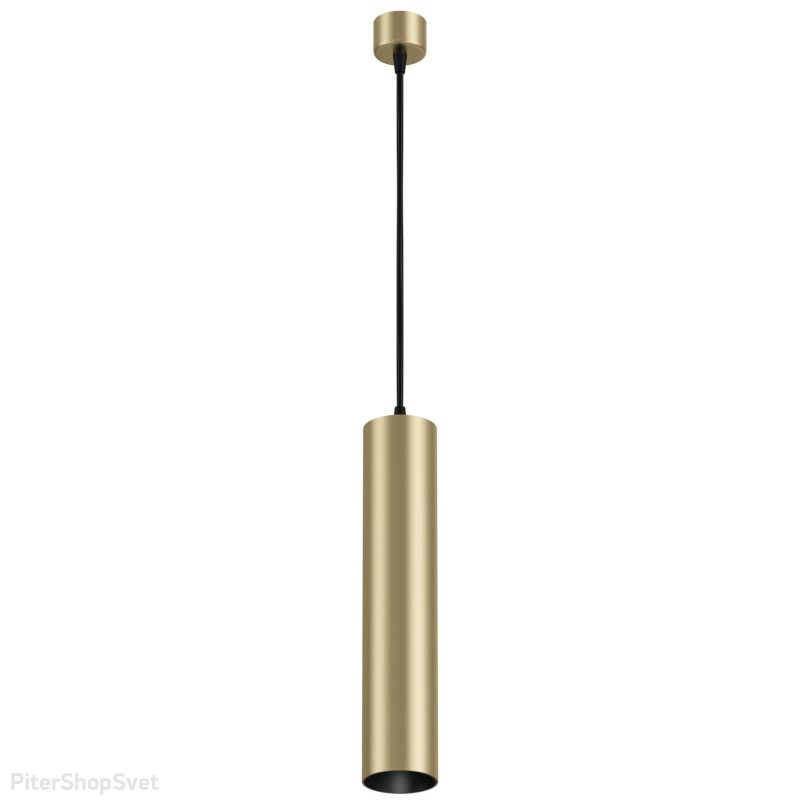 Подвесной светильник цилиндр золотого цвета «Focus» P075PL-01MG