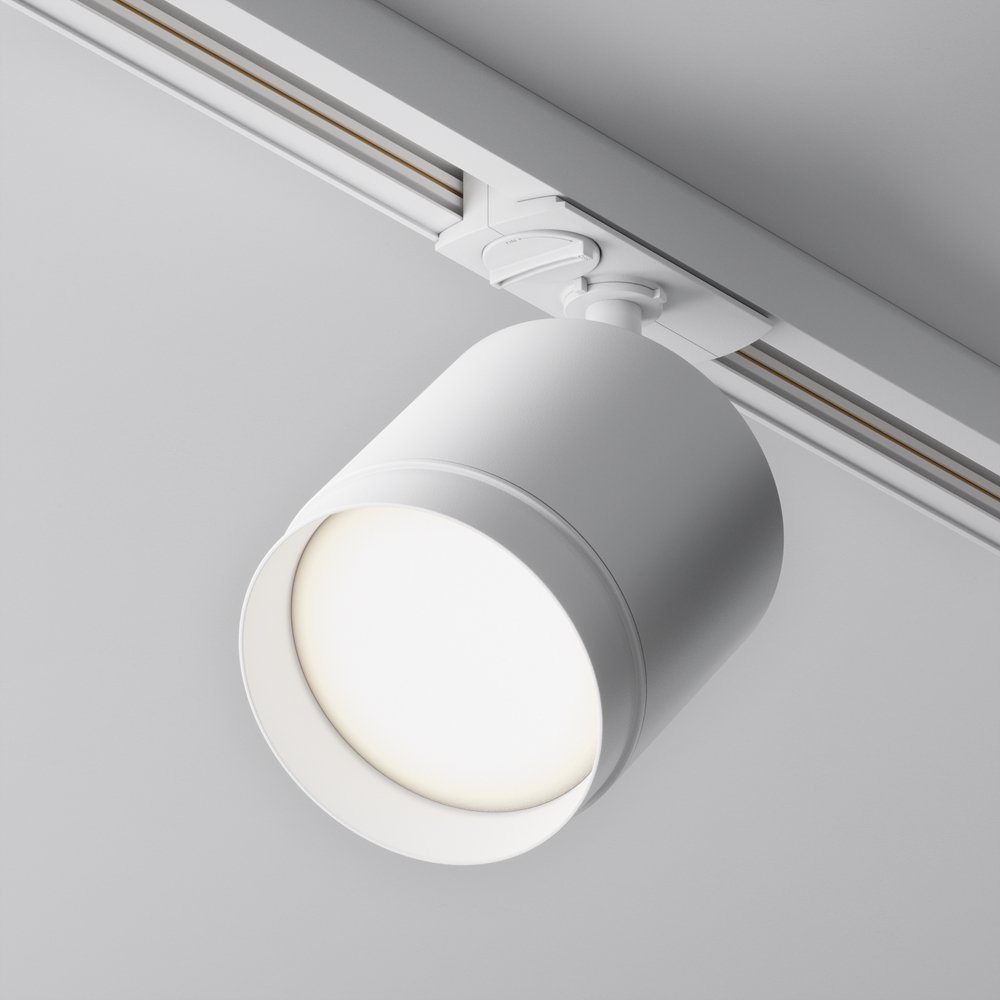 Белый однофазный трековый светильник под лампу GX53 «Polar» TR088-1-GX53-W