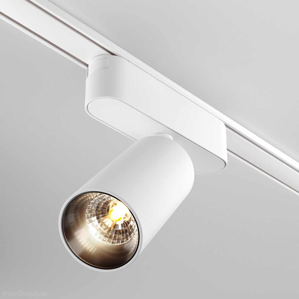 12Вт 4000К белый трековый светильник спот для тонкого шинопровода «Focus LED» TR103-1-12W4K-M-W