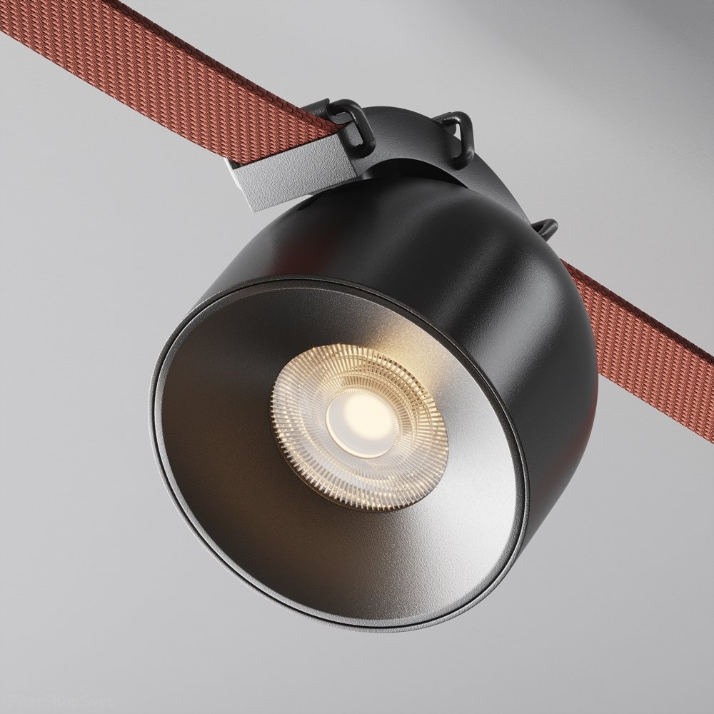 12Вт чёрный поворотный светильник 36° 3000K для трека-ремня «Cup Pendant» TR124B-12W3K-M-B