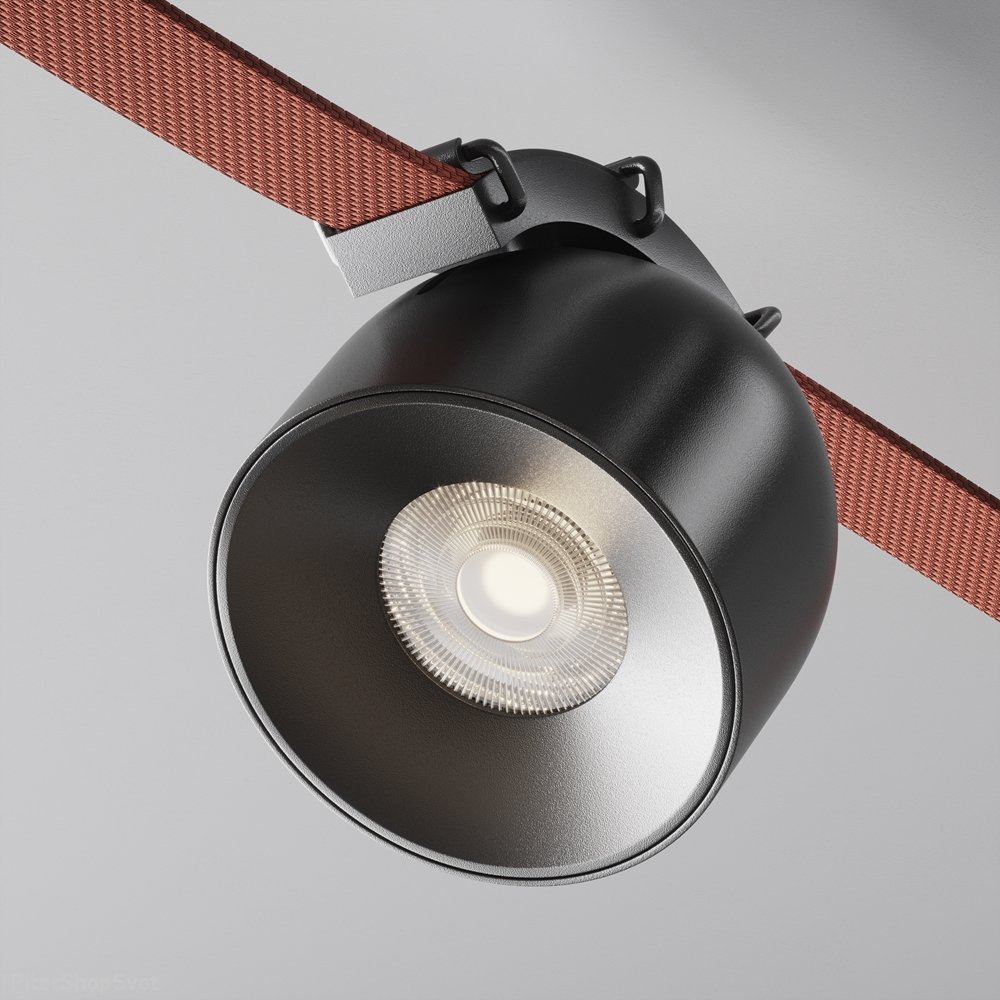 12Вт чёрный поворотный светильник 36° 4000K для трека-ремня «Cup Parity» TR124B-12W4K-M-B
