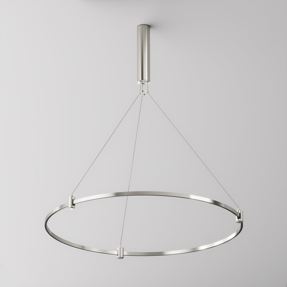 Подвесной набор с основанием под блок питания для круглого шинопровода, платина «Flarity» TRA154SW-BB-R-PT