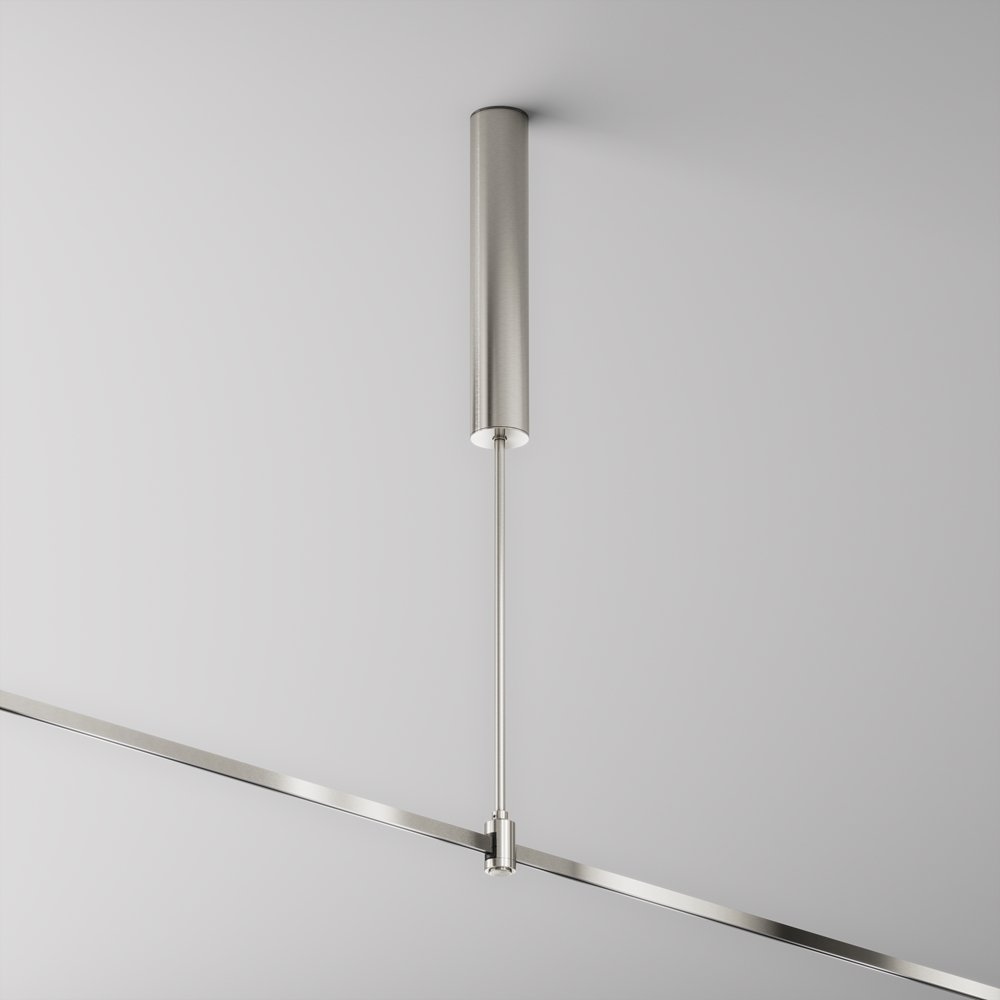 Основание потолочное Long 385мм для блока питания с вводом питания, платина «Flarity» TRA159C-BB1-PT