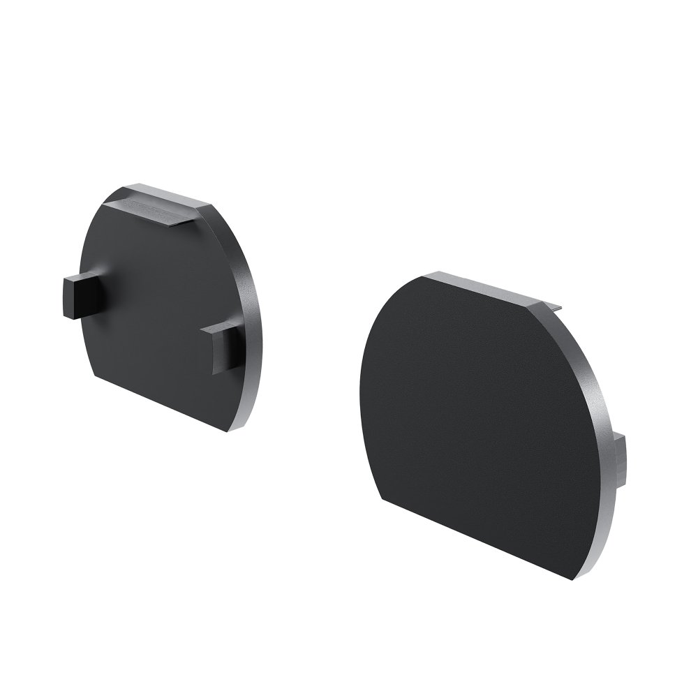 Заглушки для круглого низкопрофильного шинопровода 2шт. «Accessories for tracks Exility» TRAM034EC-R-41B