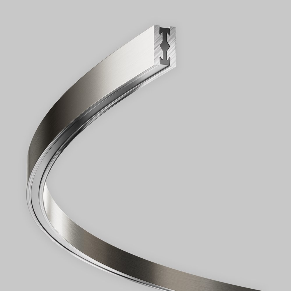 Шинопровод полукруг 180см платина «Flarity» TRX154-2SR-D1800-PT