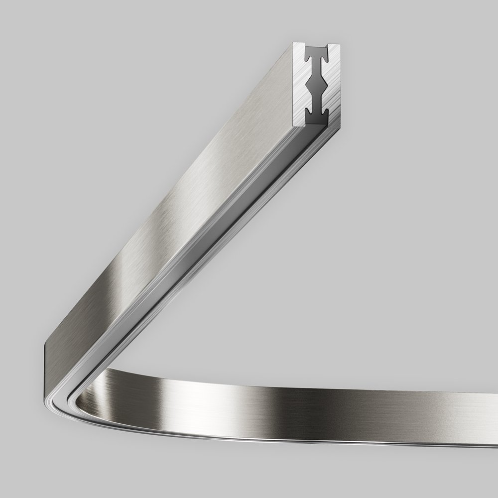 Радиусный угловой коннектор для шинопровода, платина «Flarity» TRX154-RC80-PT