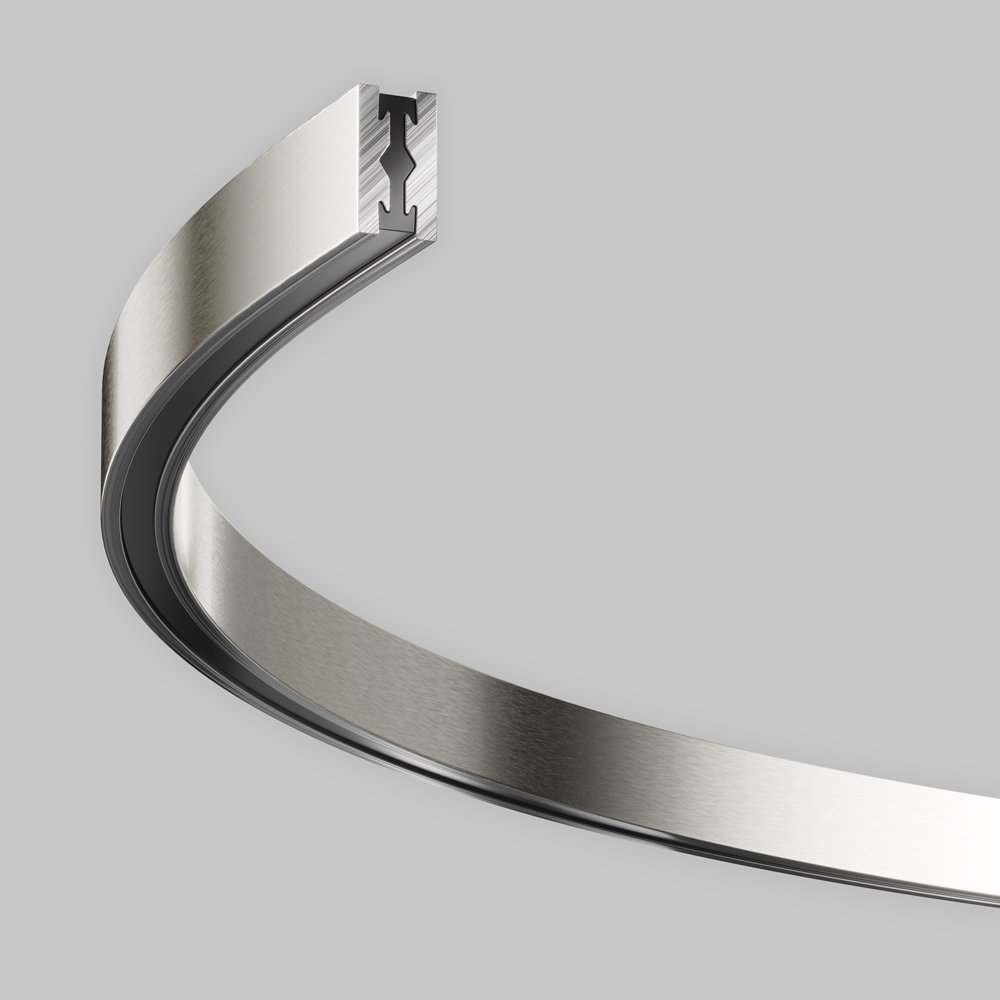 Шинопровод полукруг 650 мм платина «Flarity» TRX154-SR-D650-PT