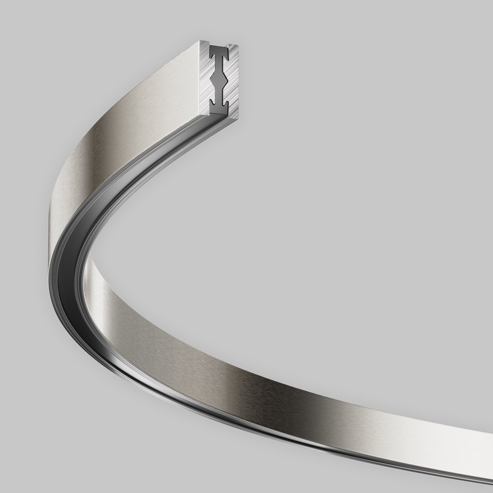 Шинопровод полукруг 800 мм платина «Busbar trunkings Flarity» TRX154-SR-D800-PT