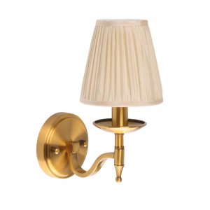 настенный светильник цвета медовой бронзы с бежевым абажуром «Вирджиния»