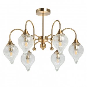 Люстра на штанге с декоративными трещинами на плафонах «Аманда»